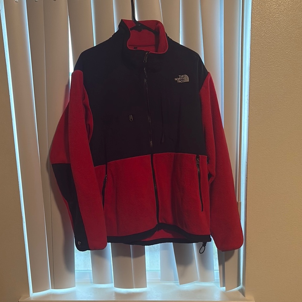 The North Face Red and Black Fleece sweater